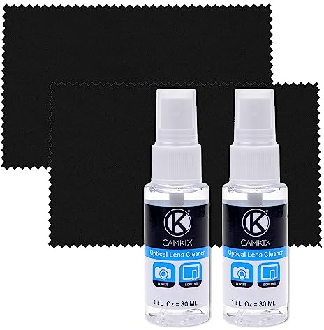 Kit Pulizia Lenti e Schermo - 2x spray prudente, 2x panno in microfibra