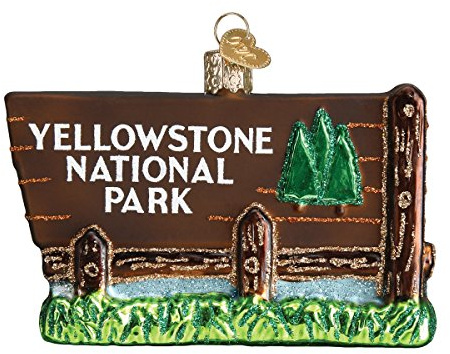 Old World Christmas Ornaments: State Parks Glass Blown Ornaments for Christmas Tree, Yellowstone National