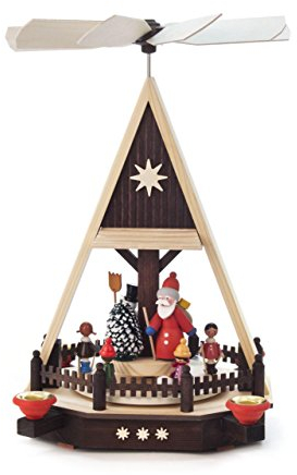 Pyramide-Winterkinder, Weihnachtsmann, Schneemann