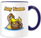 Personalisiertes Geschenk – Quark Quark Ente Becher (Animal Bird Design Thema, Farbe Optionen) – alle Nachricht/Name auf Ihre einzigartige Tasse, keramik, blau