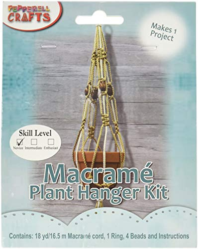 Pepperbell Makramee Pflanzenhänger Kit, Acryl, Mehrfarbig