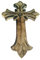 IconsGr Handgefertigtes heilig-orthodoxes religiöses Holz geschnitztes Wandkreuz Christus Kruzifix Athos S