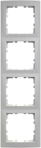 Berker Hager S1 - Rahmen 80 x 80 4 Elemente weiß Polar