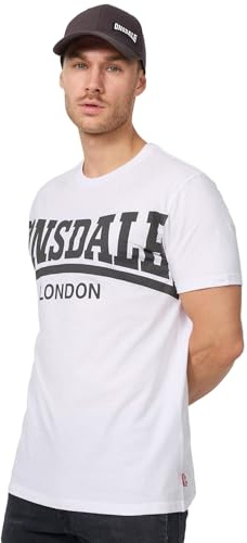 Lonsdale Herren Langarmshirt T-Shirt York weiß (weiß) Large