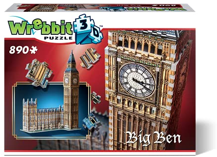 Wrebbit 3D W3D-2002 - Big Ben und House Of Parliament - Queen Elisabeth Tower, 3D-Puzzle