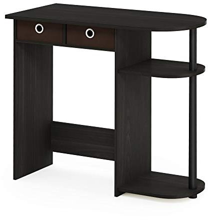 Furinno Go Green Home Laptop Notebook Computer Desk, Study Desk, Writing Desk, Espresso/Black/Brown