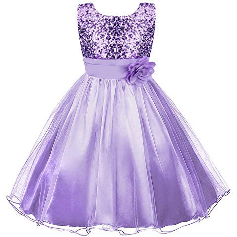Discoball Robe de princesse, sans manches pour Filles Violet 11-12 ans