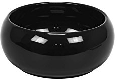 Cache pot rond Piano en ceramique, bas bol, en noir, diam. 14 cm