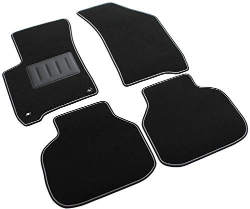 Il Tappeto Auto El Alfombra Coche, sprint01003, Alfombrillas Moqueta Negra Antideslizante, Bordo Bicolor, salvatacco Reforzado (Goma, Freemont.