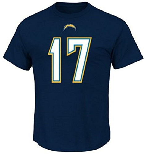 Majestic Athletic NFL Football T-Shirt Los Angeles Chargers Philip Rivers #17 Trikot Jersey Receiver (M)