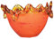 OK Lighting Naranja Cristal Decorativo frutero
