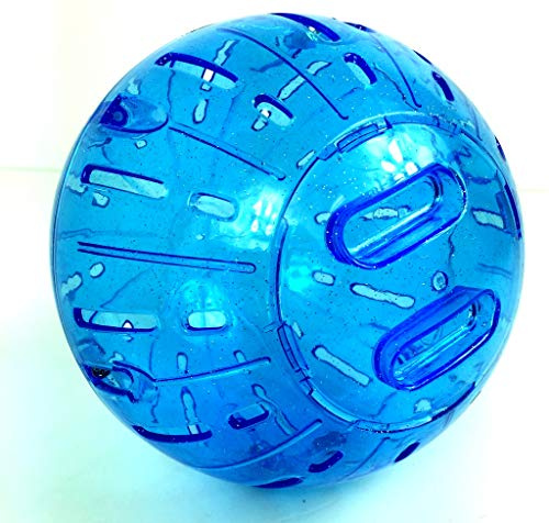 Global Pets Hamster Ball With Sparkle, 7 Hamster Disco Ball with Screw Fit Design (Blue)