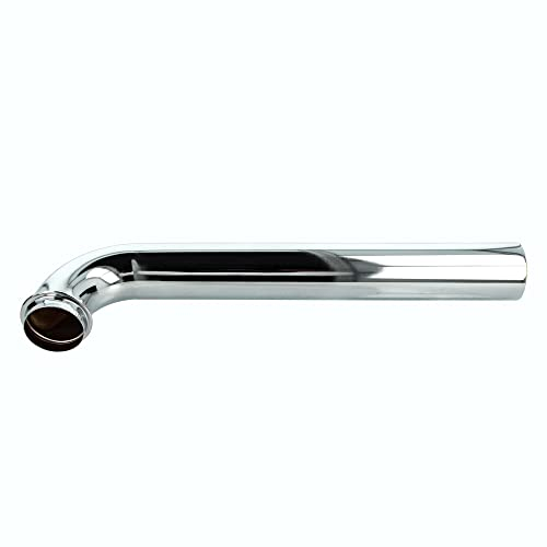 tecuro Wandrohr mit 90° Bogen für Siphon Waschbecken, Ø 32 mm, Länge 250 mm kürzbar, Edelstahl verchromt, Geruchsverschluss