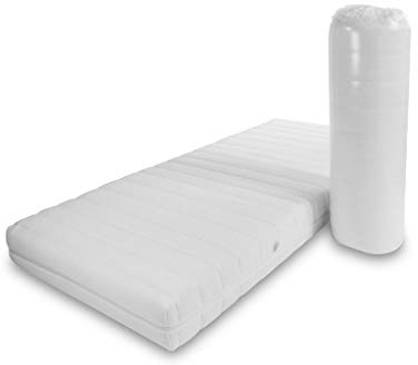 MSS e.K. Rollmatratze Easy Komfort inkl. versteppten Bezug - 90 cm x 200 cm