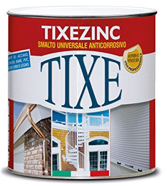 TIXE Vernice per Lamiera Zincata – Smalto Protettivo Anticorrosione per Superfici Esterne, Rosso Fiamma 750 ml