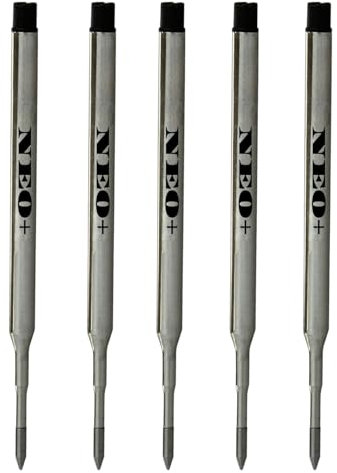 UK Seller! Sets of Pen Refills Compatible with Sheaffer K Ballpoint Pens. Medium Point Ballpoint Soft Roll Refill for (5 Black Ink Refills)