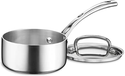 Cuisinart FCT19-14 French Classic Tri-Ply Stainless 1-Quart Saucepan with Cover