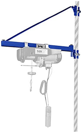MSW Motor Technics Schwenkarm Wandhalterung für Selwinde Seilzug PROFRAME 1000 (1.000 kg Tragkraft, 750 mm Ausleger, für 40-50 mm Stangen geeignet, inkl. Montagezubehör)
