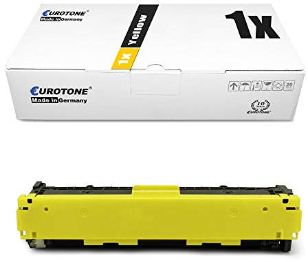 Eurotone Toner Cartridge 125A Yellow kompatibel für HP CP 1210 1215 1217 1515 1518 Color Laserjet, CB542A Gelb