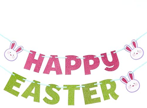 Amscan Happy Easter, Glitzer, Buchstaben-Banner