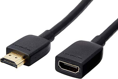Amazon Basics PBH-2599 Hochgeschwindigkeits-HDMI-Verlängerungskabel, 0.9 m, Schwarz