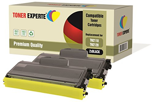 TONER EXPERTE 2-er Pack Premium Toner kompatibel zu TN2110 TN2120 für Brother DCP-7030, DCP-7040, DCP-7045N, HL-2140, HL-2150, HL-2170, HL-2170W, MFC-7320, MFC-7340, MFC-7345DN, MFC-7440N, MFC-7840W