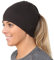 TrailHeads Mütze mit Loch für Zopf - Adrenaline Serie | Running Hat | Sportmütze Damen mit Reflektierenden Details - Schwarz