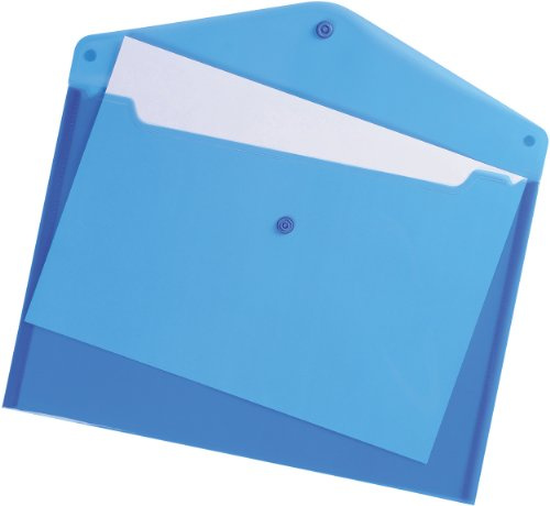 5 Star Envelope Wallet Polypropylene A4 Translucent Blue [Pack of 5]