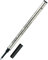 1x Ersatzmine für Tintenroller, Schreibfarbe schwarz, Strichstärke 0,7 mm, Rollerball-Mine von Online, auch für Faber-Castell, Senator, Schneider, etc., ISO 14145-2, Metallgehäuse, Keramik-Kugel