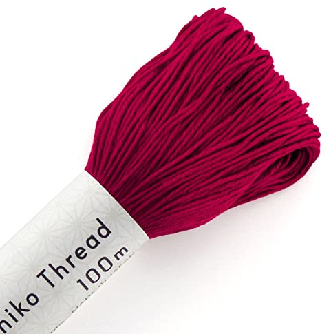 Sashiko Cotton Thread Olympus Japanese Embroidery 104 Crimson Red 100 Metre