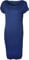 WearAll Womens Plus Size Plain Short Sleeve Stretch Ladies Jersey Midi Dress - Royal Blue - 24/26
