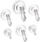 InterDesign 18130 Power Lock Bathroom Towel Hooks, Clear Plastic, Set of 6 with Suction Cups