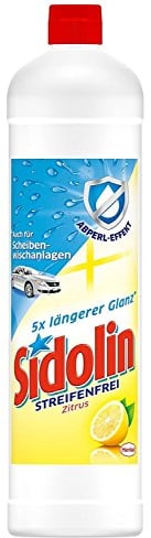 Sidolin Zitrus Rundflasche, Fensterreiniger, 2er Pack (2 x 1 l)