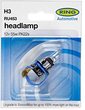 Ring Automotive RU453 12V 55W H3 Pk22S Accessory Lamp
