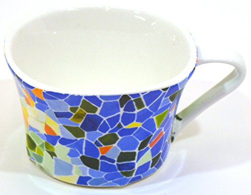 ART ESCUDELLERS Tasse Giro aus Porzellan, dekoriert im Gaudi Stil, 11,5 cm x 9 cm x 6 cm