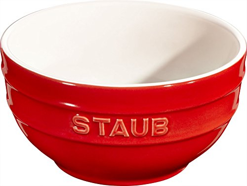 STAUB Viva Lot de 6 saladiers ronds en céramique Rouge cerise 14 cm