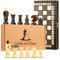 Schachspiel schach Schachbrett Holz hochwertig - Chess board Set klappbar mit Schachfiguren groß für Kinder und Erwachsene 31 x 31 cm