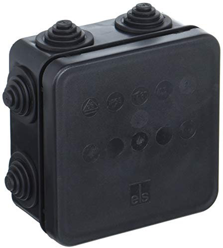 Spelsberg HP80 IP55 External CCTV Electrical ELS IP Junction Box, Black, Set of 4 Pieces