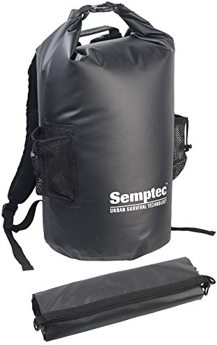 Semptec Urban Survival Technology Wasserdichte Tasche: Wasserdichter Trekking-Rucksack aus Lkw-Plane, 40 Liter, schwarz, IPX6 (Wasserdichter Packsack, Seesack-Rucksack wasserdicht, reiserücksack)