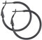PROSTEEL Creolen für Frauen Mädchen 30mm schwarz Edelstahl Groß Ring Kreis Ohrringe Simpel Stil Huggie Hoop Klappcreolen OhrSchmuck Accessoire zum Geburtstag