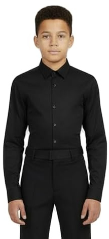 Ready4Dance Camicia Body Bambino/Ragazzo per Danza Standard, Ballo da Sala e Latino Americano Tessuto Elasticizzato con Collo Rigido e Chiusura a Bottoni - Perfetta per Competizioni