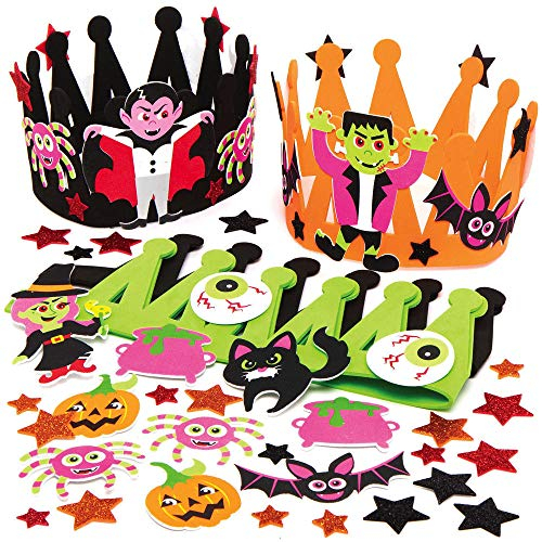 Baker Ross AX255 Halloween Krone Bastelsets, 3 Stück, Halloween Party Aktivitäten für Kinder, Gruselparty