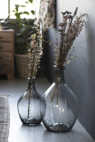 Ib Laursen - Glasballon, Vase - Glas - grau - 36 x 20 cm