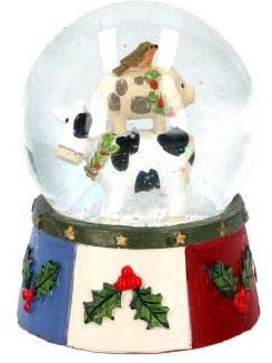 Gisela Graham New England Farm Animals Schneekugel, mittelgroß