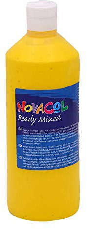 Nein Ready Mixed 500 ml | GELB | Plakatfarbe | Wasserlöslich | Hochdeckend | Ungiftig | ohne Schadstoffe | Bastelfarbe für Kinder [unbedenklich]