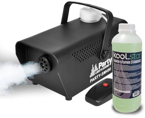 Party Sound & Light PARTY-SM400 - Mini machine à fumée 400W - avec Liquide KOOLSTAR anti-trace