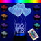 Gohytal Liebe 3D Illusion Lampe, Herz Nachtlicht, Muttertag für Mama Love 3D Nachtlicht, LED-Illusionslampe 16 Farben, Hochzeiten Jahrestag Valentinstag Geburtstag Geschenke für Frauen Sie Mädchen