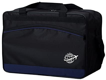 BAMBINIWELT Reisetasche HANDGEPÄCK Boardgepäck Bordcase 40x20x25 40x30x20 Ryanair Wizzair (groß (40x30x20), schwarz-blau)
