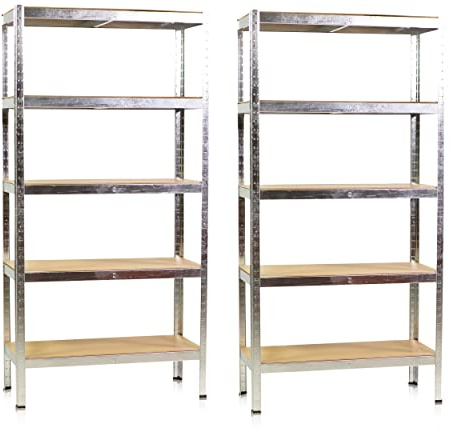 Merschbrock Trade GmbH Set 2 x Schwerlastregal MDF Boden