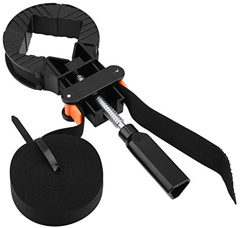 Tiiyee Strap Clamp, 6M Adjustable Corner Clamp Band Strap with 4 Jaws, Picture Frame Clamp Woodworking Tool for Frame Welding Cabinet Making DIY Wood Clamp, Right Angle Corner Clamps for Woodworking